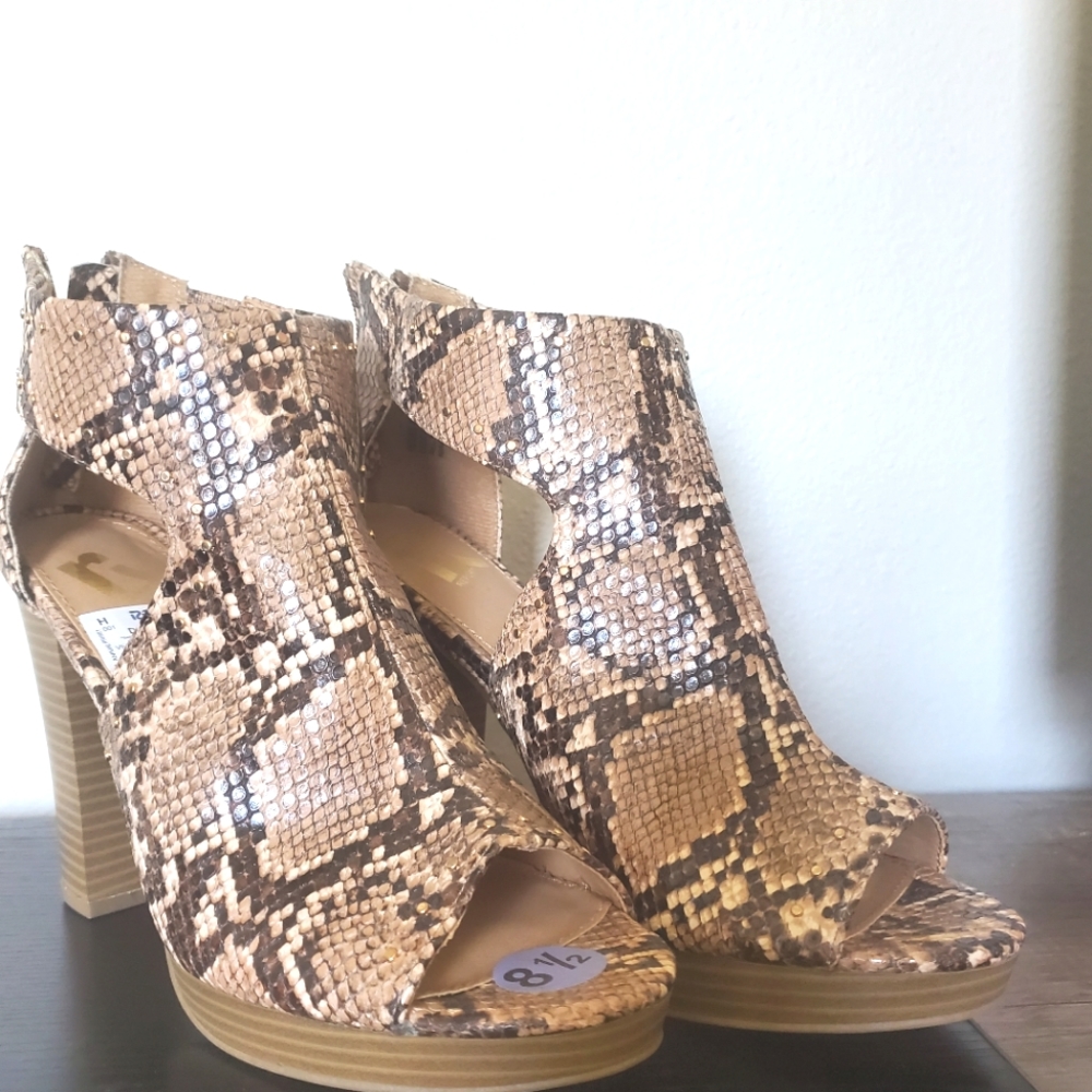 Snake Print Heels